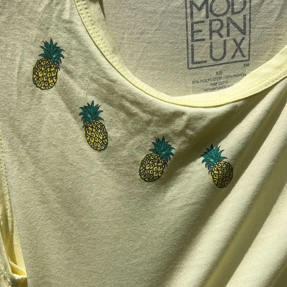 Modern Lux Yellow Pineapple Tank Top